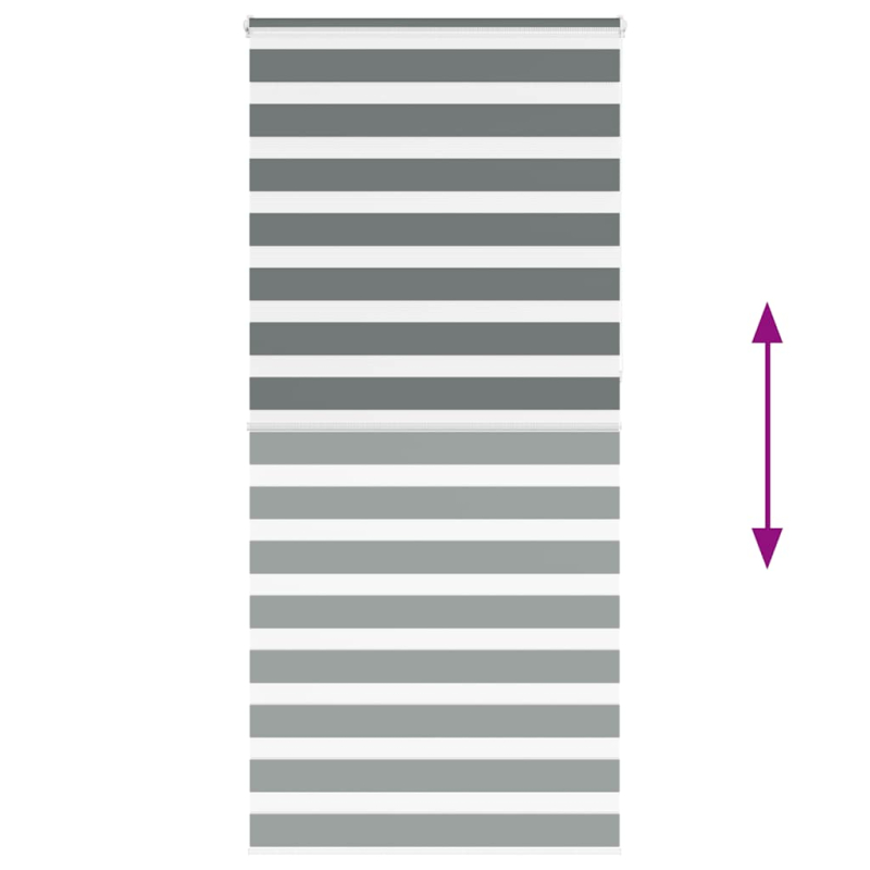 Zebrarollo Dunkelgrau 115x230 cm Stoffbreite 110,9 cm Polyester