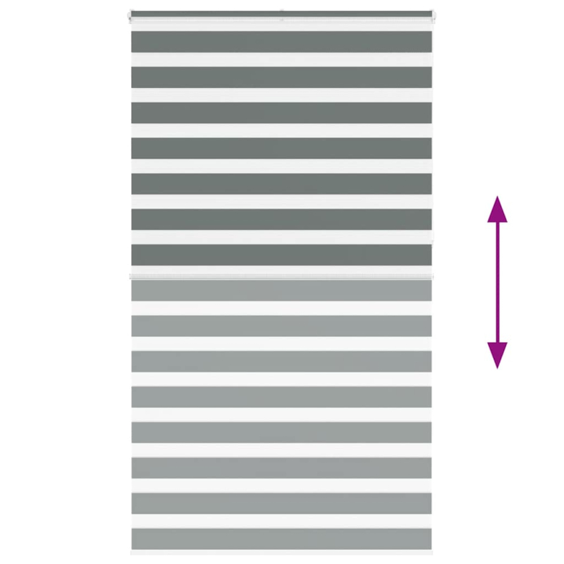 Zebrarollo Dunkelgrau 125x230 cm Stoffbreite 120,9 cm Polyester