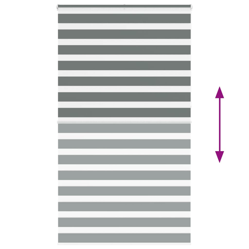 Zebrarollo Dunkelgrau 130x230cm Stoffbreite 125,9 cm Polyester