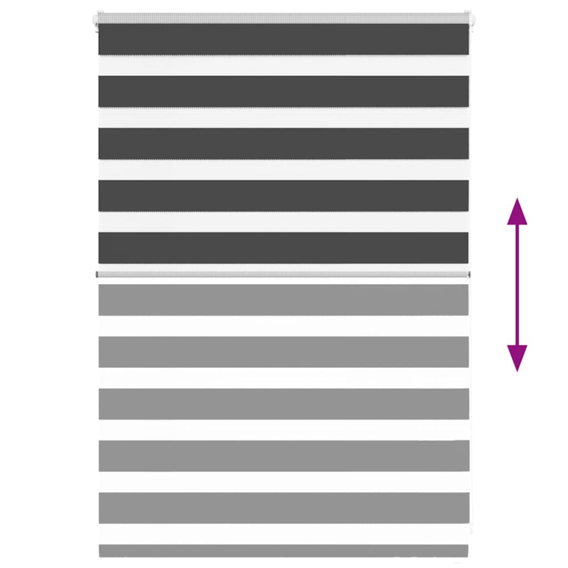 Zebrarollo Schwarz 110x100 cm Stoffbreite 105,9 cm Polyester