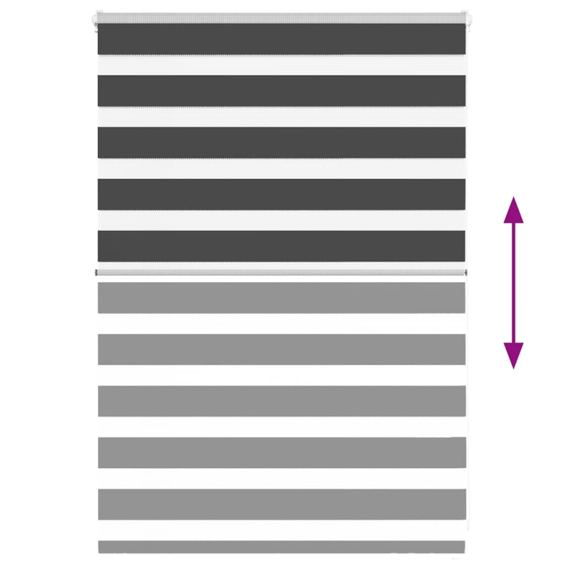 Zebrarollo Schwarz 115x100 cm Stoffbreite 110,9 cm Polyester