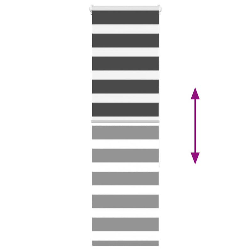 Zebrarollo Schwarz 40x150 cm Stoffbreite 35,9 cm Polyester