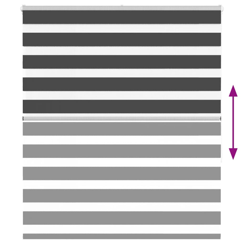 Zebrarollo Schwarz 135x150 cm Stoffbreite 130,9 cm Polyester