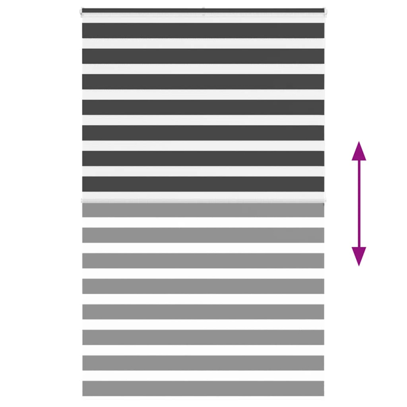 Zebrarollo Schwarz 145x200 cm Stoffbreite 140,9 cm Polyester