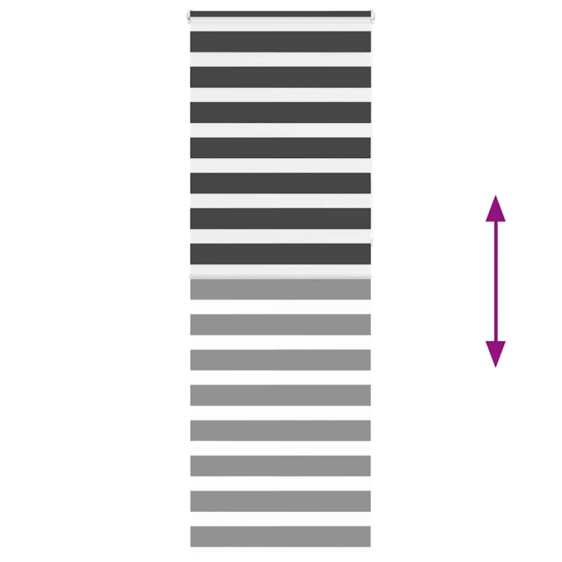 Zebrarollo Schwarz 80x230 cm Stoffbreite 75,9 cm Polyester