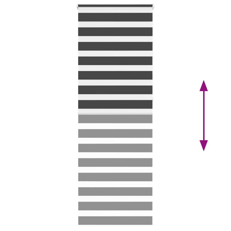 Zebrarollo Schwarz 85x230 cm Stoffbreite 80,9 cm Polyester