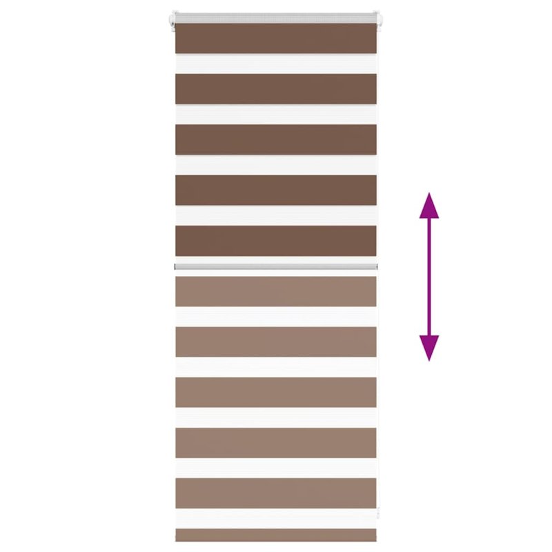 Zebrarollo Braun 55x100 cm Stoffbreite 50,9 cm Polyester