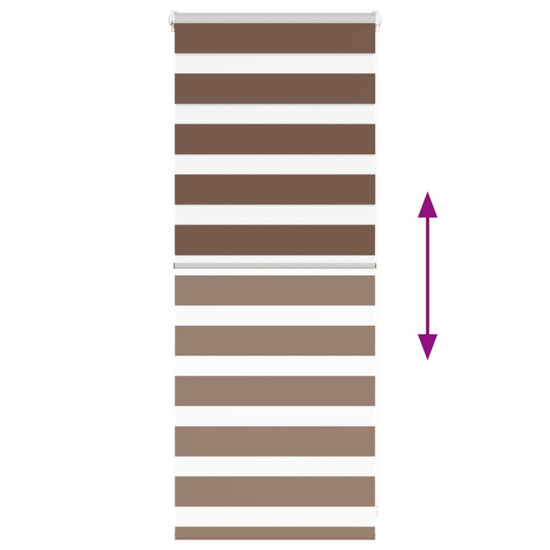 Zebrarollo Braun 65x100 cm Stoffbreite 60,9 cm Polyester