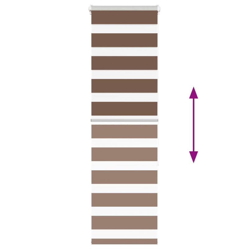 Zebrarollo Braun 40x150 cm Stoffbreite 35,9 cm Polyester
