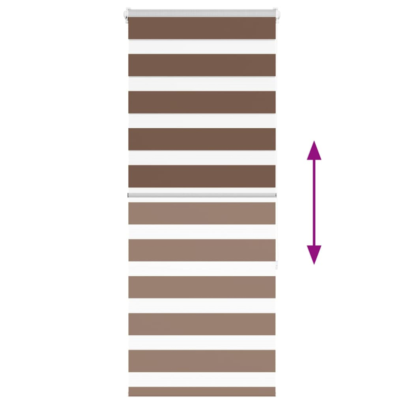 Zebrarollo Braun 55x150 cm Stoffbreite 50,9 cm Polyester