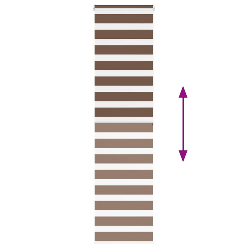 Zebrarollo Braun 60x200 cm Stoffbreite 55,9 cm Polyester
