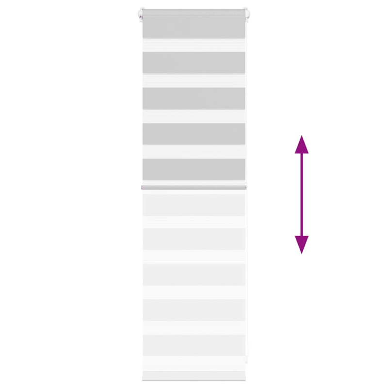 Zebrarollo Hellgrau 50x100 cm Stoffbreite 45,9 cm Polyester