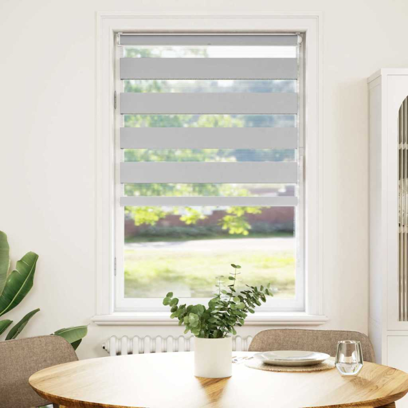 Zebrarollo Hellgrau 80x100 cm Stoffbreite 75,9 cm Polyester