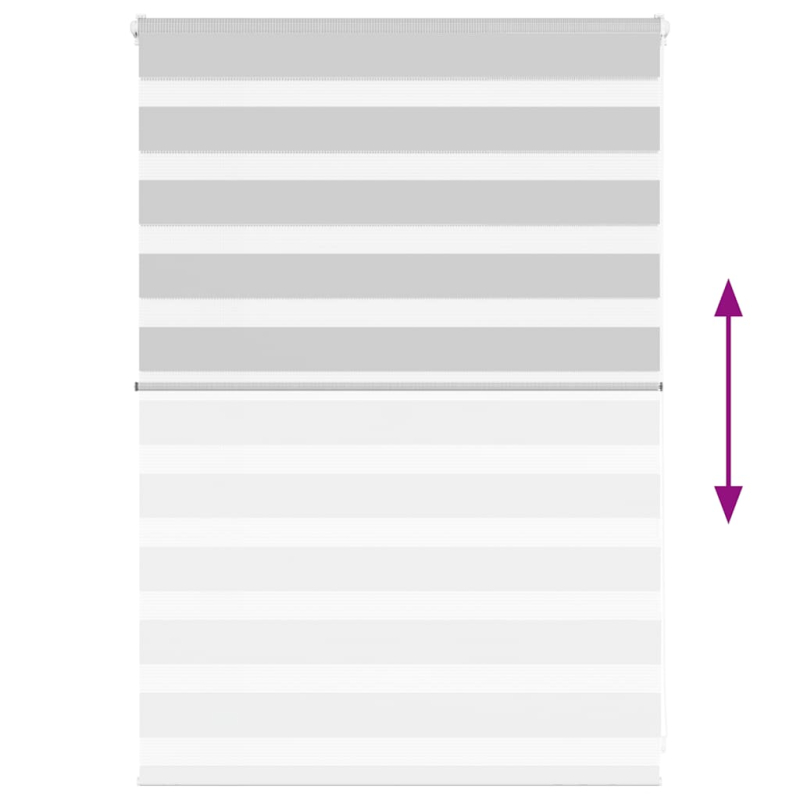 Zebrarollo Hellgrau 95x100 cm Stoffbreite 90,9 cm Polyester