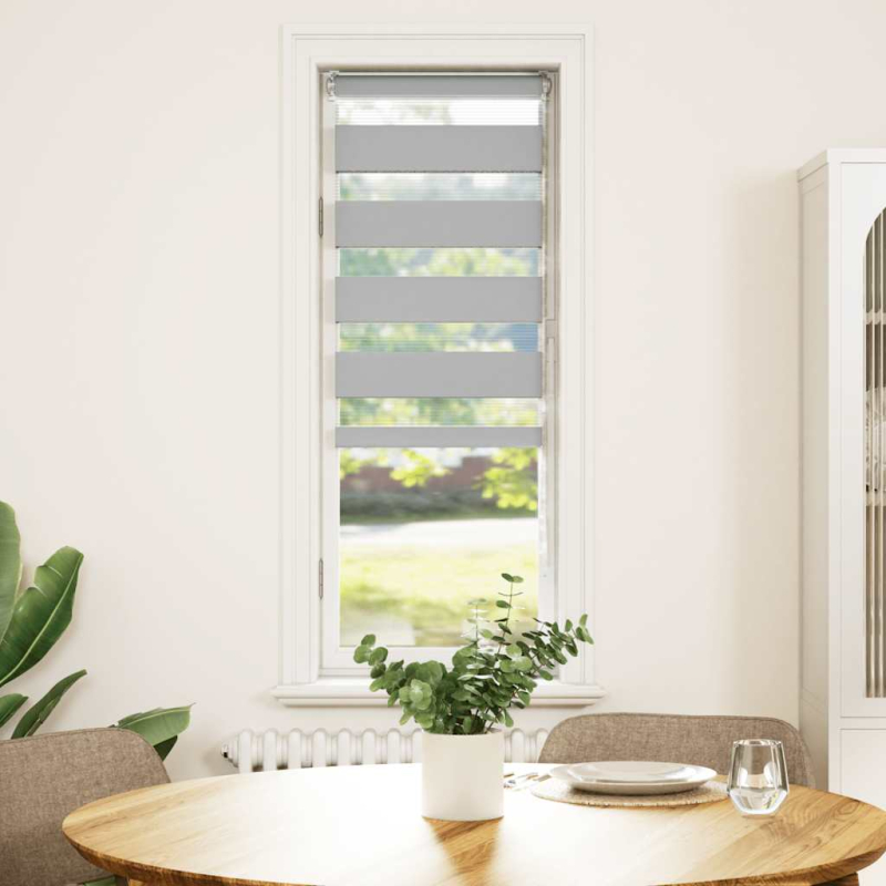 Zebrarollo Hellgrau 45x150 cm Stoffbreite 40,9 cm Polyester