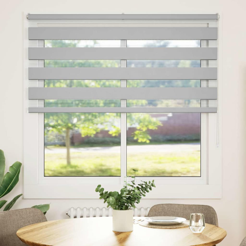 Zebrarollo Hellgrau 150x150 cm Stoffbreite 145,9 cm Polyester