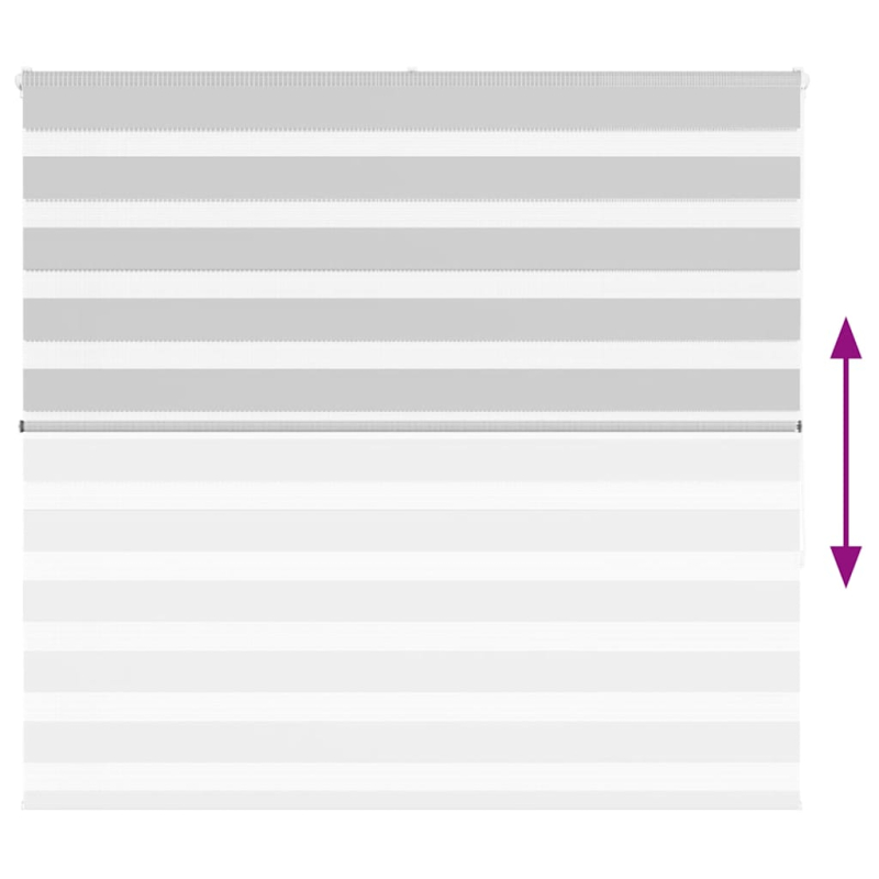 Zebrarollo Hellgrau 155x150 cm Stoffbreite 150,9 cm Polyester