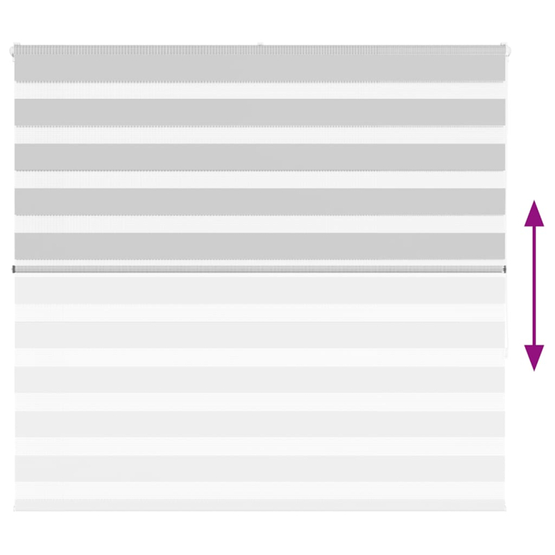 Zebrarollo Hellgrau 160x150 cm Stoffbreite 155,9 cm Polyester