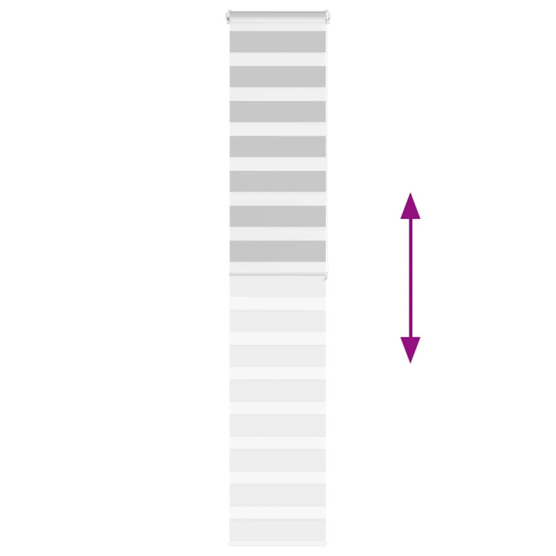 Zebrarollo Hellgrau 40x200 cm Stoffbreite 35,9 cm Polyester