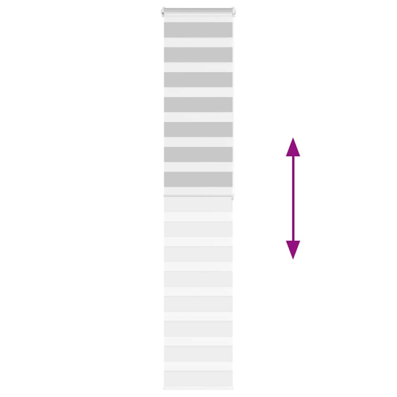 Zebrarollo Hellgrau 45x200 cm Stoffbreite 40,9 cm Polyester