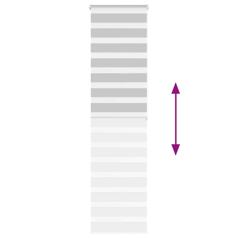 Zebrarollo Hellgrau 60x200 cm Stoffbreite 55,9 cm Polyester