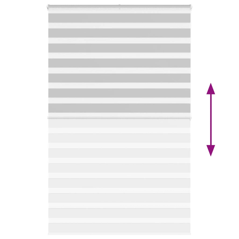 Zebrarollo Hellgrau 145x200 cm Stoffbreite 140,9 cm Polyester