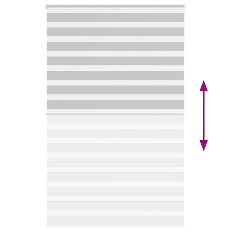 Zebrarollo Hellgrau 150x200 cm Stoffbreite 145,9 cm Polyester
