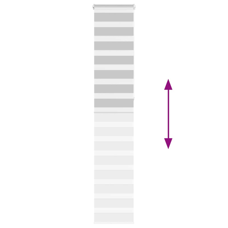 Zebrarollo Hellgrau 40x230 cm Stoffbreite 35,9 cm Polyester