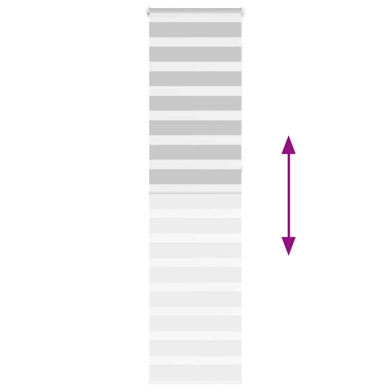 Zebrarollo Hellgrau 55x230 cm Stoffbreite 50,9 cm Polyester