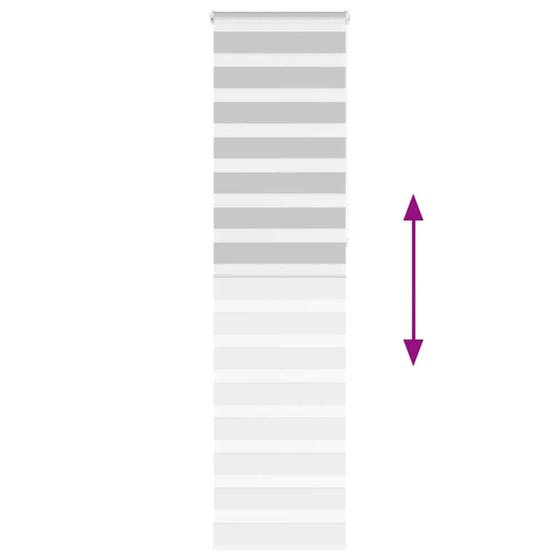 Zebrarollo Hellgrau 65x230 cm Stoffbreite 60,9 cm Polyester