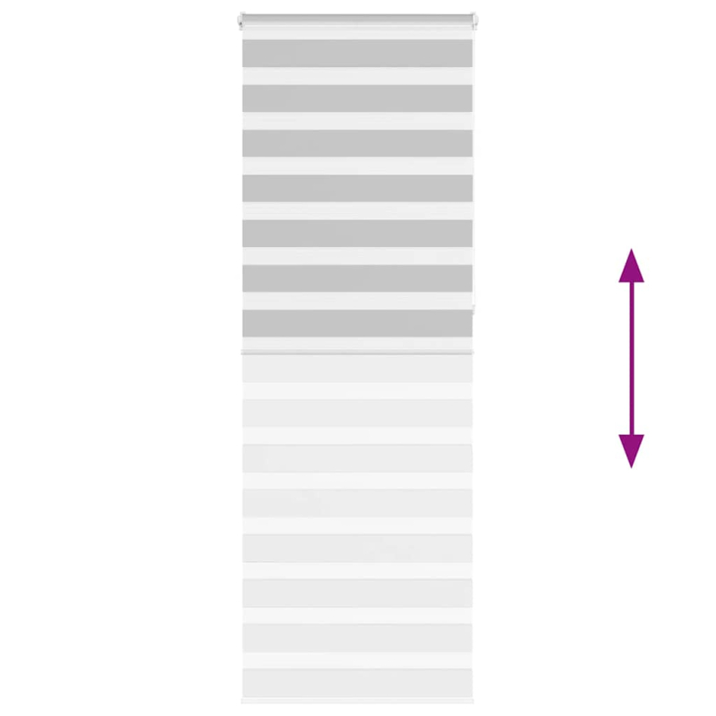 Zebrarollo Hellgrau 80x230 cm Stoffbreite 75,9 cm Polyester