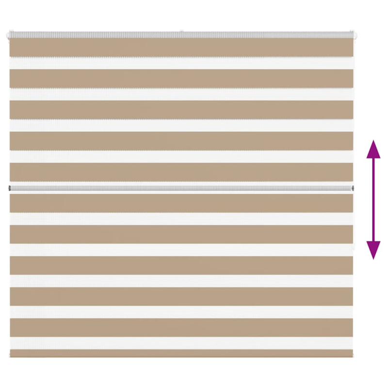 Zebrarollo Sandbraun 165x150 cm Stoffbreite 160,9 cm Polyester