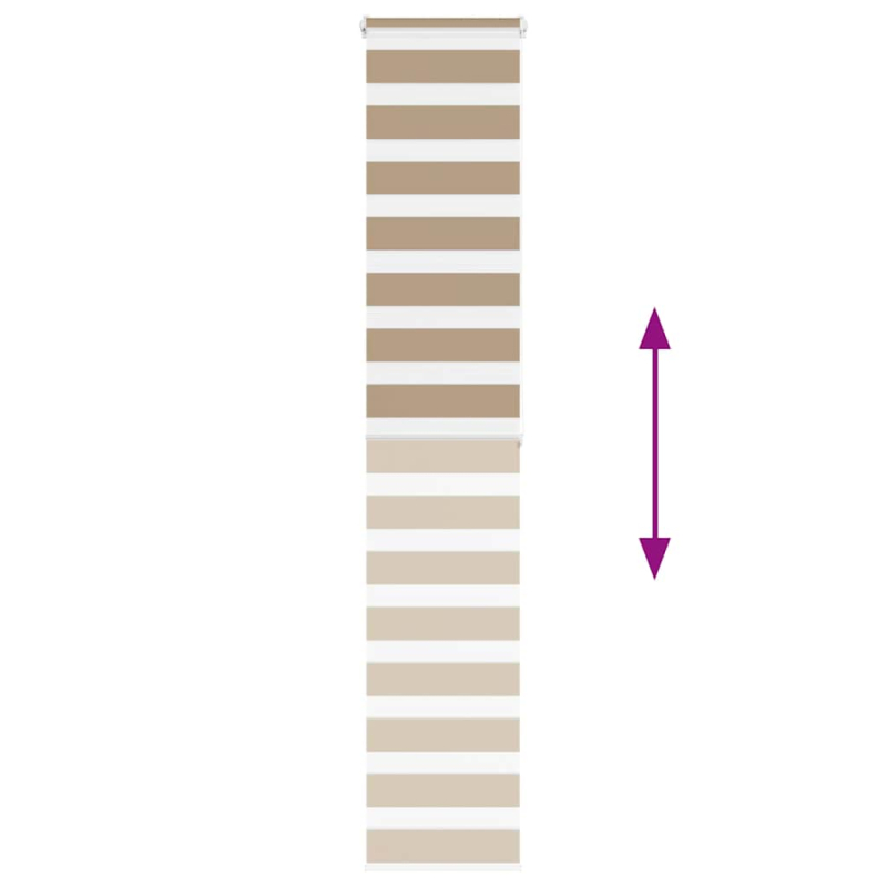 Zebrarollo Sandbraun 50x200 cm Stoffbreite 45,9 cm Polyester