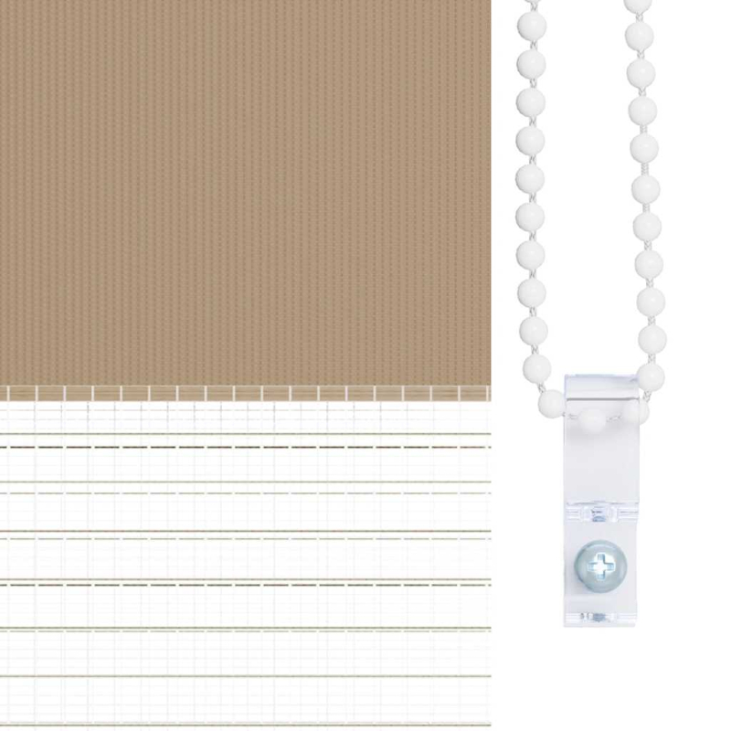 Zebrarollo Sandbraun 50x200 cm Stoffbreite 45,9 cm Polyester