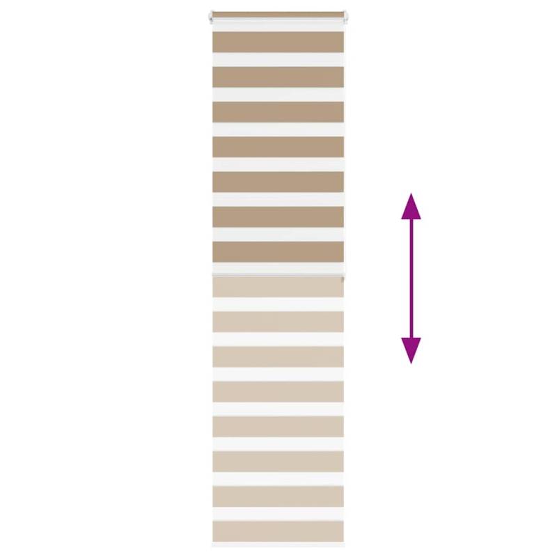 Zebrarollo Sandbraun 55x200 cm Stoffbreite 50,9 cm Polyester