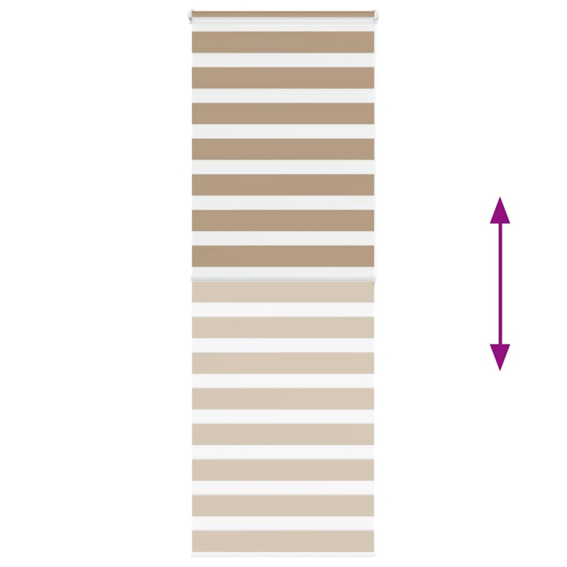 Zebrarollo Sandbraun 80x200 cm Stoffbreite 75,9 cm Polyester