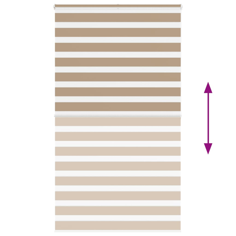 Zebrarollo Sandbraun 130x200 cm Stoffbreite 125,9 cm Polyester