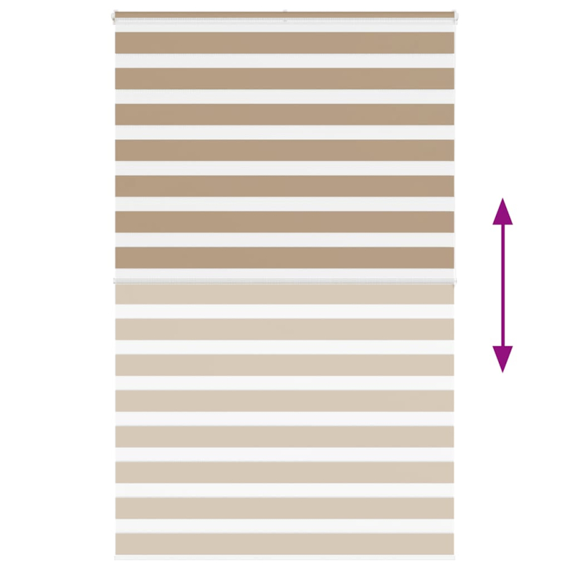 Zebrarollo Sandbraun 150x200 cm Stoffbreite 145,9 cm Polyester
