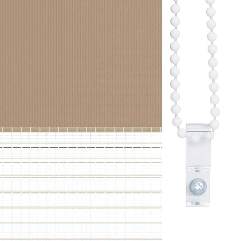 Zebrarollo Sandbraun 80x230 cm Stoffbreite 75,9 cm Polyester