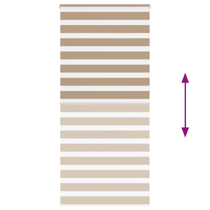 Zebrarollo Sandbraun 105x230 cm Stoffbreite 100,9 cm Polyester
