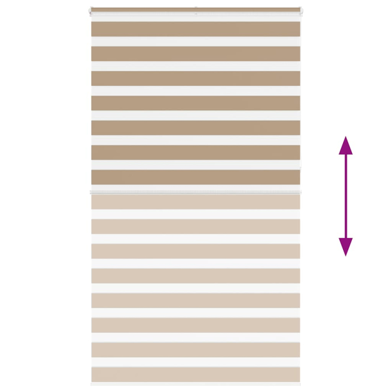 Zebrarollo Sandbraun 125x230 cm Stoffbreite 120,9 cm Polyester