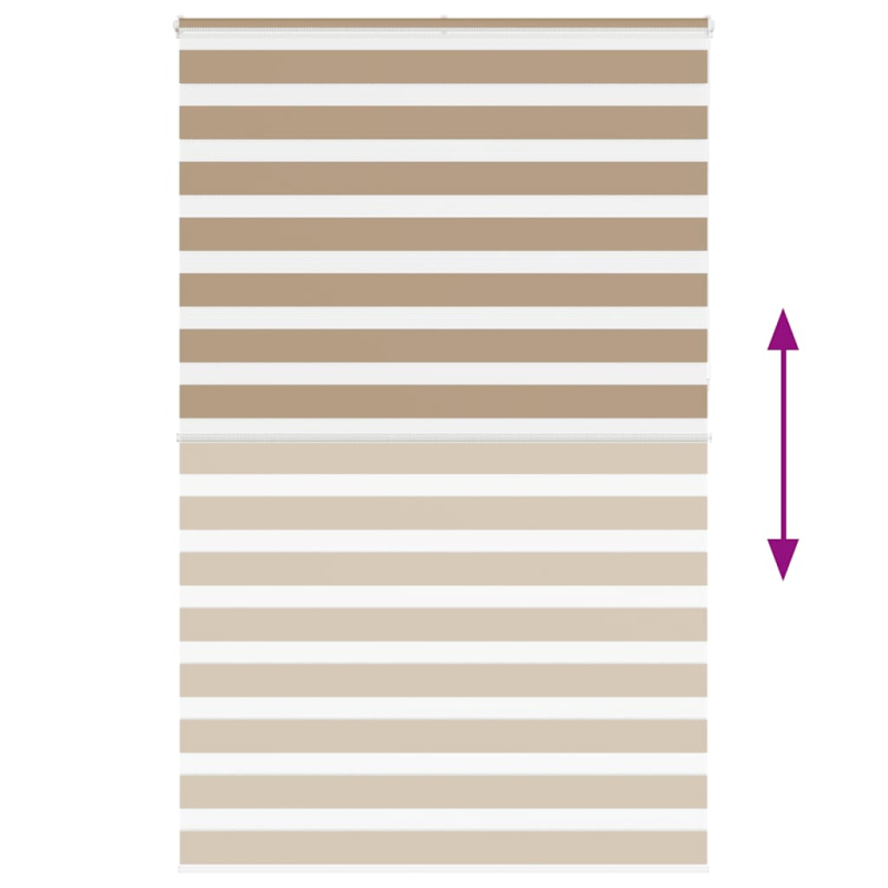 Zebrarollo Sandbraun 150x230 cm Stoffbreite 145,9 cm Polyester