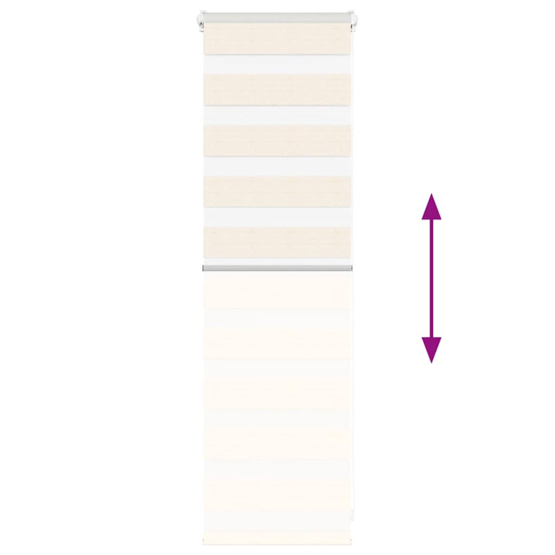 Zebrarollo Marmorbeige 50x100 cm Stoffbreite 45,9 cm Polyester