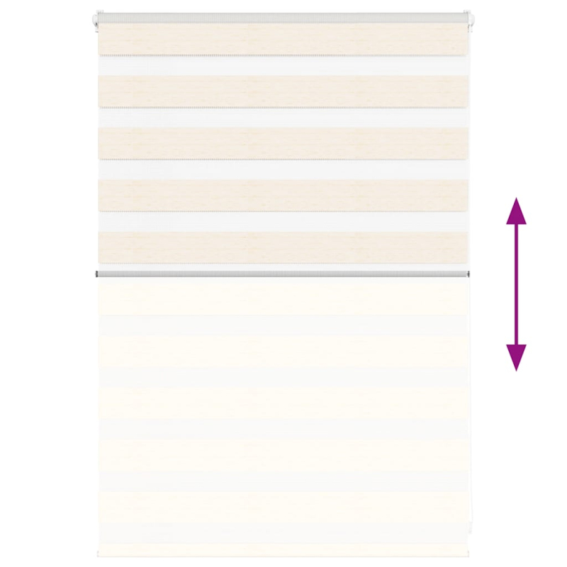 Zebrarollo Marmorbeige 95x100 cm Stoffbreite 90,9 cm Polyester