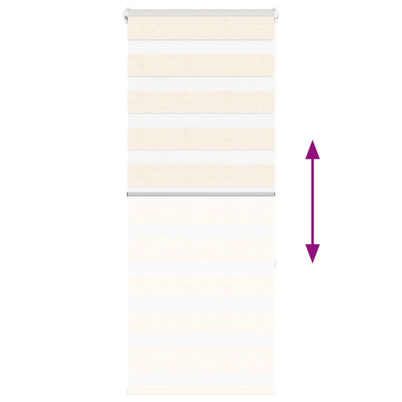 Zebrarollo Marmorbeige 55x150 cm Stoffbreite 50,9 cm Polyester