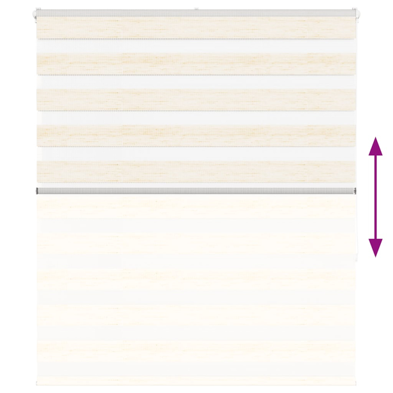 Zebrarollo Marmorbeige 135x150cm Stoffbreite 130,9 cm Polyester