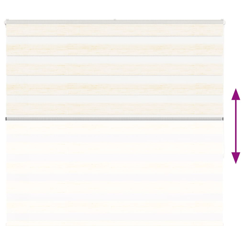 Zebrarollo Marmorbeige 165x150cm Stoffbreite 160,9 cm Polyester