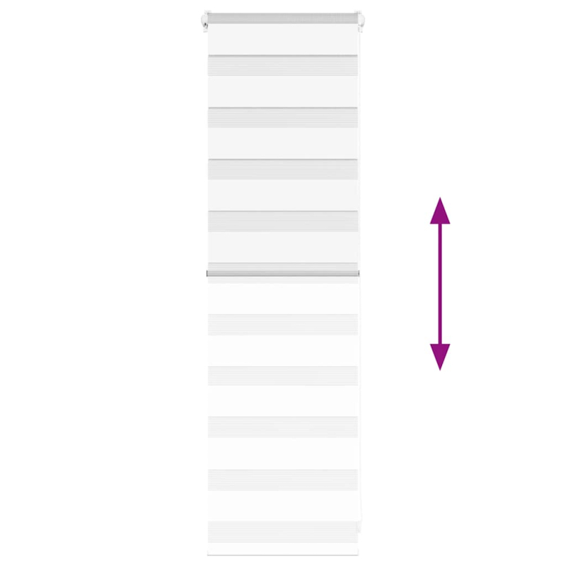 Zebrarollo Weiß 40x100 cm Stoffbreite 35,9 cm Polyester