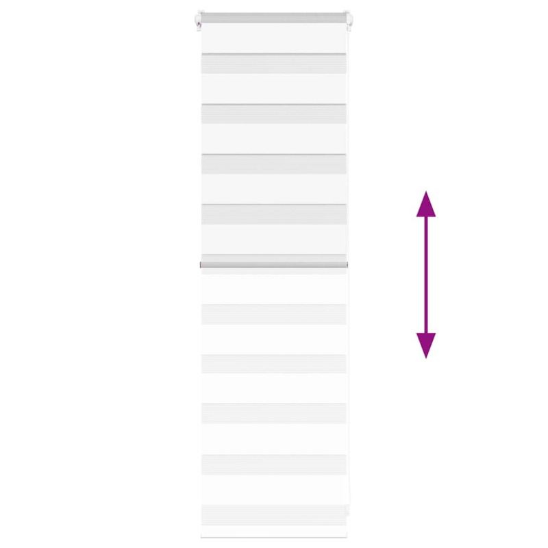 Zebrarollo Weiß 45x100 cm Stoffbreite 40,9 cm Polyester