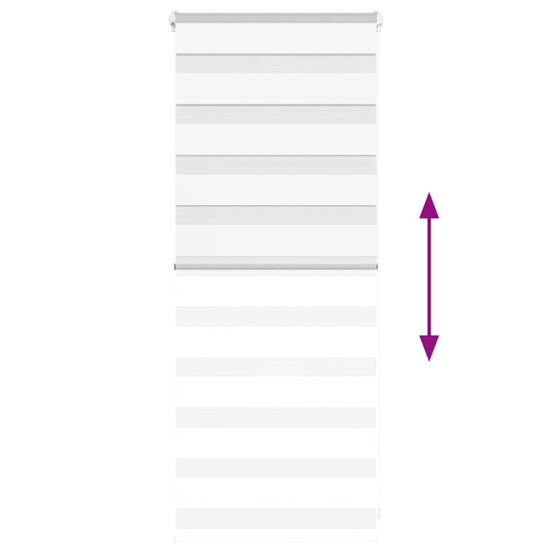 Zebrarollo Weiß 55x100 cm Stoffbreite 50,9 cm Polyester